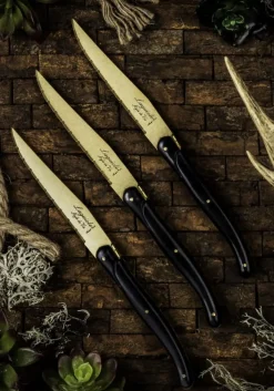 Laguiole Style de Vie Steakmessen Prestige Line Goud - 6 stuks