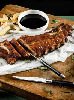 Laguiole Style de Vie Steakmessen Premium Line Zwart - 6 stuks