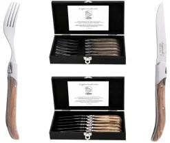 Laguiole Style de Vie Steakvorken Luxury Line Olijfhout - 6 stuks