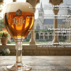 Leffe Bierglazen 250 ml - 6 Stuks