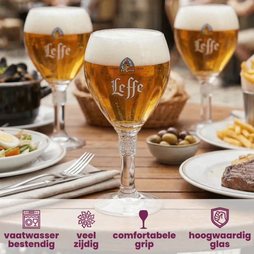 Leffe Bierglazen 250 ml - 6 Stuks