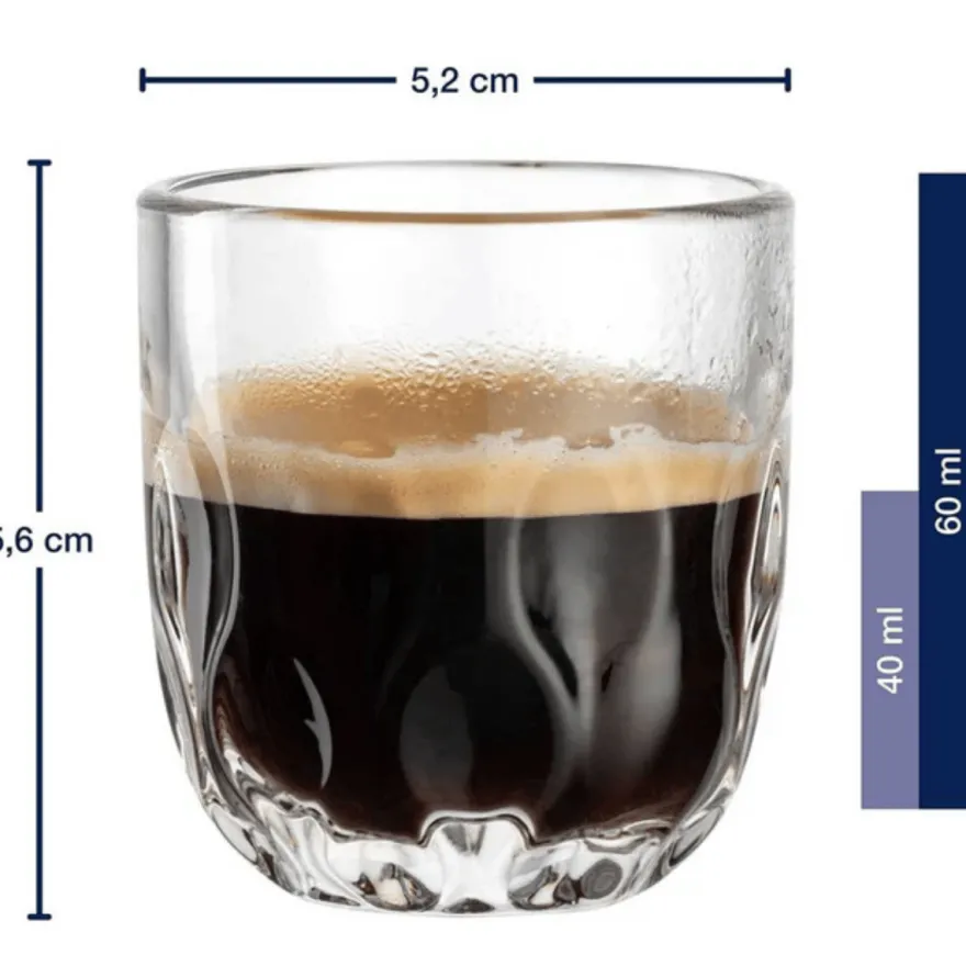 Leonardo Espressoglazen - Gocce Tre - 60 ml - 2 Stuks