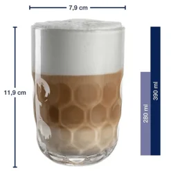 Leonardo Latte Macchiato Glazen - Gocce Uno - 390 ml - 2 stuks