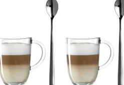 Leonardo Latte Macchiato Glazen - Napoli 380 ml + 2 Lepels - Hittebestendig