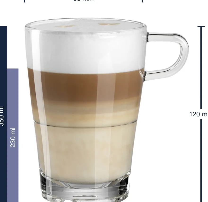 Leonardo Latte Macchiato Glazen Senso - Stapelbaar - 350 ml - 6 stuks