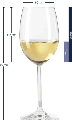 Leonardo Witte Wijnglazen - Daily - 370 ml - 6 stuks
