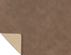 LIND DNA Placemats Nupo - Leer - Brown / Sand - dubbelzijdig - Afwasbaar - 45 x 35 cm - 2 Stuks