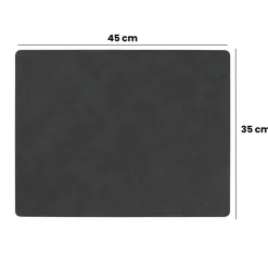 LIND DNA Placemats Nupo - Leer - Dark Blue - Afwasbaar - 45 x 35 cm - 2 Stuks