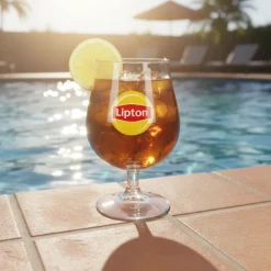 Lipton Ice Tea Bol Glazen - Transparant - 250 ml - 6 stuks