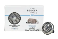 Maison Berger Autoparfum / Autodiffuser Silver - Cotton Caress - Met Navulling