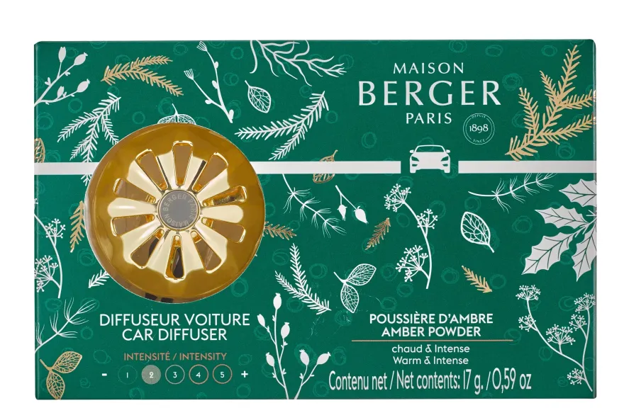 Maison Berger Autoparfum Diffuser Magical Gold - Amber Powder - met navulling