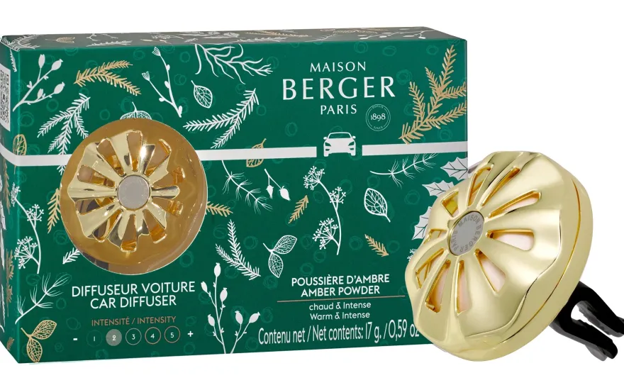 Maison Berger Autoparfum Diffuser Magical Gold - Amber Powder - met navulling