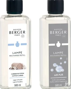 Maison Berger Navulling - voor geurbrander - So Neutral + Cotton Caress - 2 x 500 ml