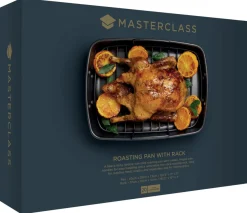 MasterClass Braadslede met rooster - 40 x 28 cm - standaard anti-aanbaklaag