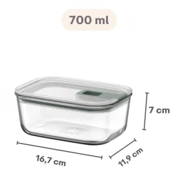 Mepal Glazen Vershoudbakje EasyClip Nordic Sage - 700 ml