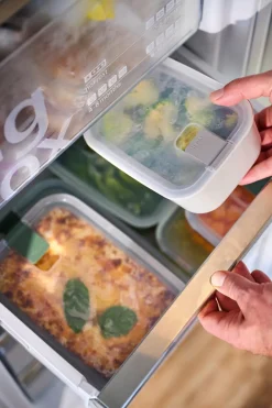Mepal Ovenschaal / Lasagneschaal met deksel EasyClip Nordic Sage - Glas - 2.25 liter