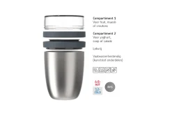 Mepal Thermos Yoghurt Beker / Muesli Beker / Lunchpot Ellipse Nordic Sage - 500 ml + 200 ml
