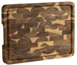 Namture Houten Snijplank Acacia Kopshout L - 33 x 24 cm - Houten Snij- en Bereidingsplank
