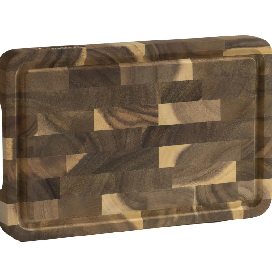 Namture Houten Snijplank Acacia Kopshout M - 28 x 18 cm - Houten Snij- en Bereidingsplank