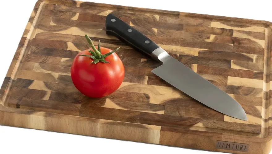 Namture Houten Snijplank Acacia Kopshout XL - 40 x 30 cm - Houten Snij- en Bereidingsplank