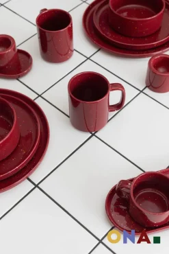 ONA Mokken Fika Burgundy 330 ml - 4 stuks