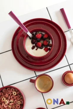 ONA Soepkommen / Kommen Fika Burgundy ø 13 cm - 4 Stuks