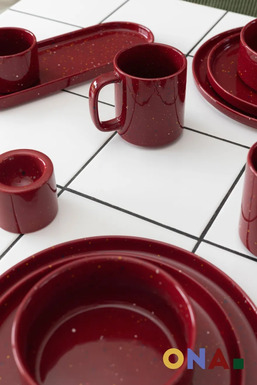ONA Soepkommen / Kommen Fika Burgundy ø 13 cm - 4 Stuks