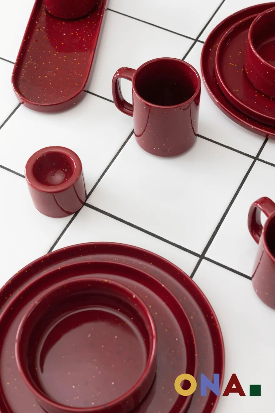 ONA Soepkommen / Kommen Fika Burgundy ø 13 cm - 4 Stuks