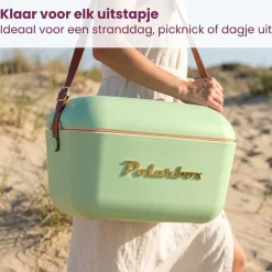 Polarbox Koelbox met Schouderband - Olive Green-Gold - 20 Liter