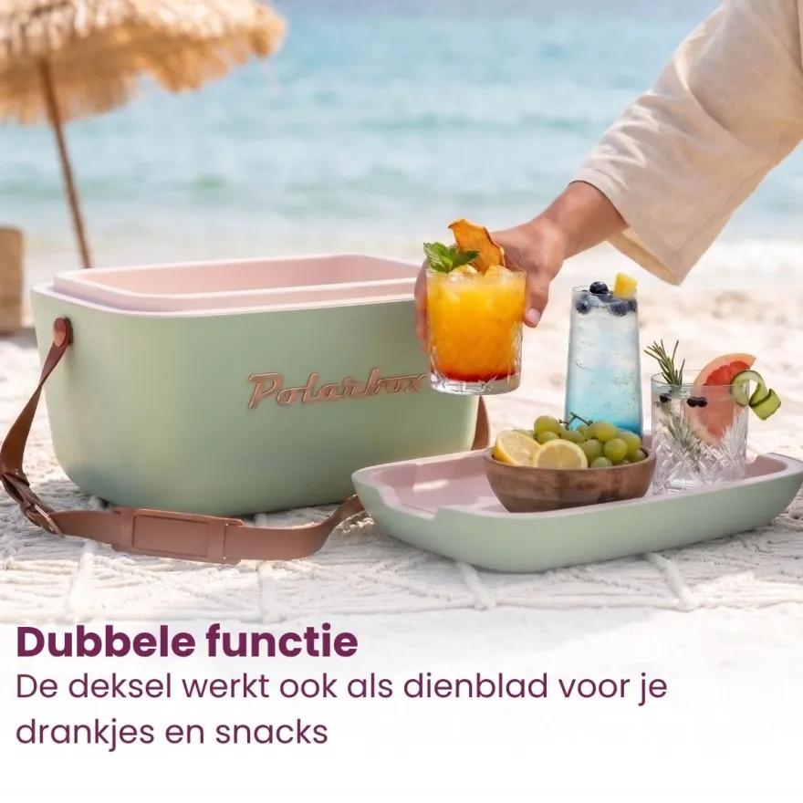 Polarbox Koelbox met Schouderband - Olive Green-Gold - 12 Liter