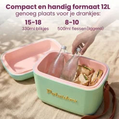 Polarbox Koelbox met Schouderband - Olive Green-Gold - 12 Liter