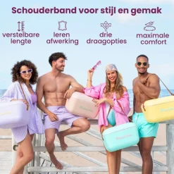Polarbox Koelbox met Schouderband - Marine-Mustard - 12 Liter
