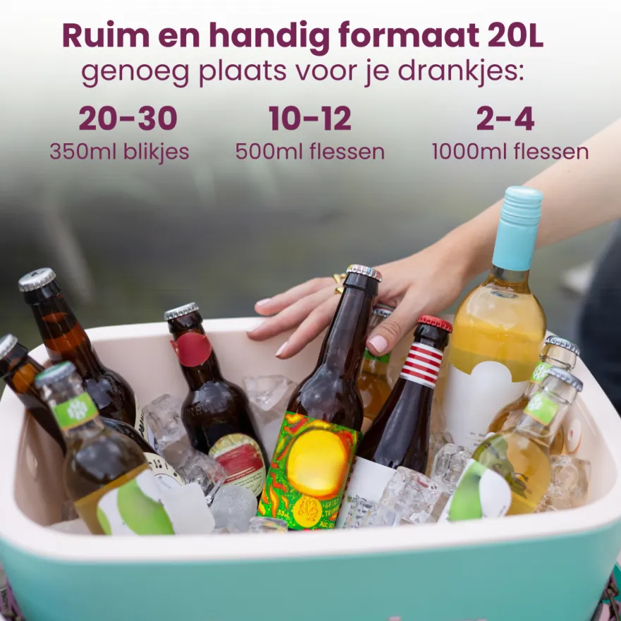 Polarbox Koelbox met Schouderband - Paars-Sorbet - 20 Liter