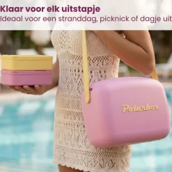 Polarbox Mini Koelbox / Coolerbag met 2 Lunchboxen - Bubblegum-Yellow - 6 Liter