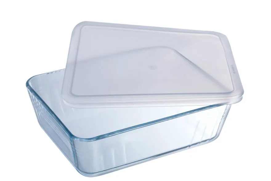 Pyrex Glazen Ovenschaalset met deksel Cook & Freeze 4-Delig - 800 ml, 1.5 Liter, 2.6 Liter & 4 Liter