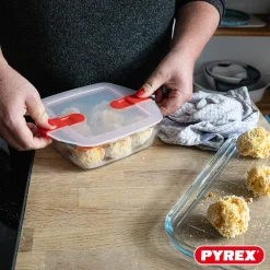 Pyrex Glazen Ovenschalen met deksel Cook & Heat 1 Liter - 3 Stuks