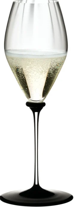 Riedel Champagneglas Fatto A Mano Performance - Zwarte Voet - 375 ml