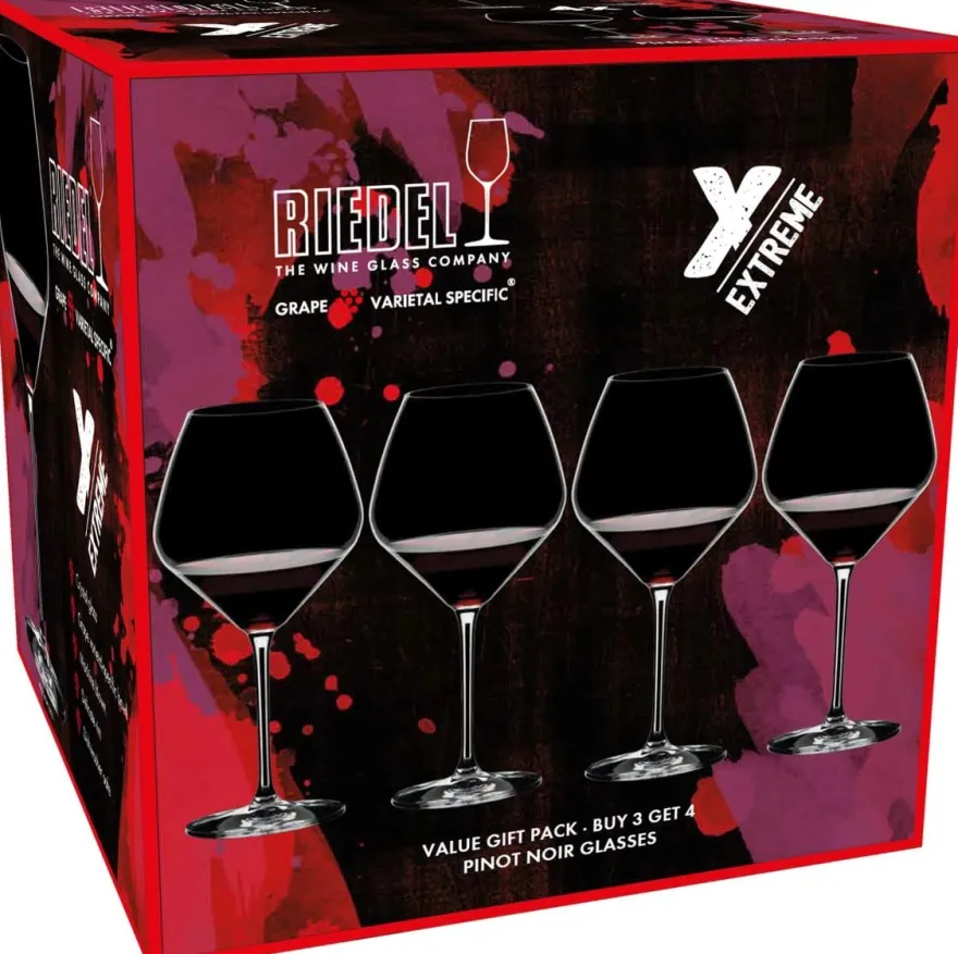 Riedel Rode Wijnglazen Extreme - Pinot Noir - 770 ml - 3 + 1 Gratis