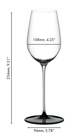Riedel Wijnglazenset Fatto A Mano Black Tie - Bordeaux Grand Cru, Burgundy Grand Cru, Riesling & Oaked Chardonnay - 4 Stuks
