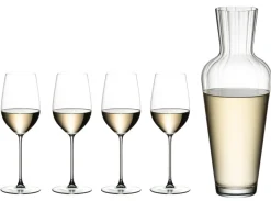 Riedel Wijnglazenset - Witte Wijnglazen - Veritas - Rieseling / Zinfandel + Wine Friendly Decanter