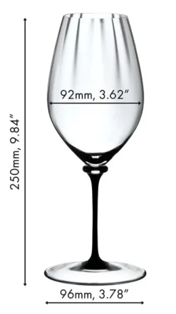 Riedel Witte Wijnglas Fatto A Mano Performance - Riesling - Zwarte Steel - 623 ml