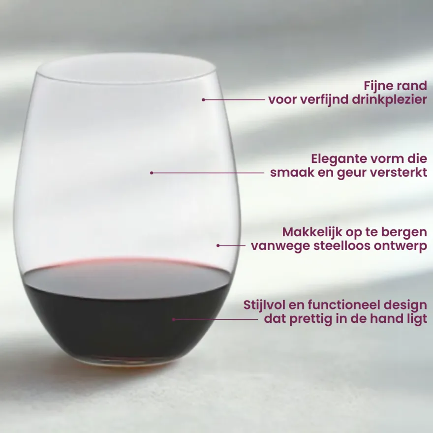 Riedel Witte Wijnglazen O Wine - Viognier / Chardonnay - 320 ml - 2 stuks