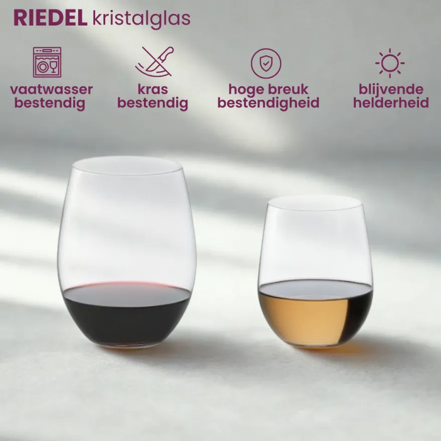 Riedel Witte Wijnglazen O Wine - Viognier / Chardonnay - 320 ml - 2 stuks