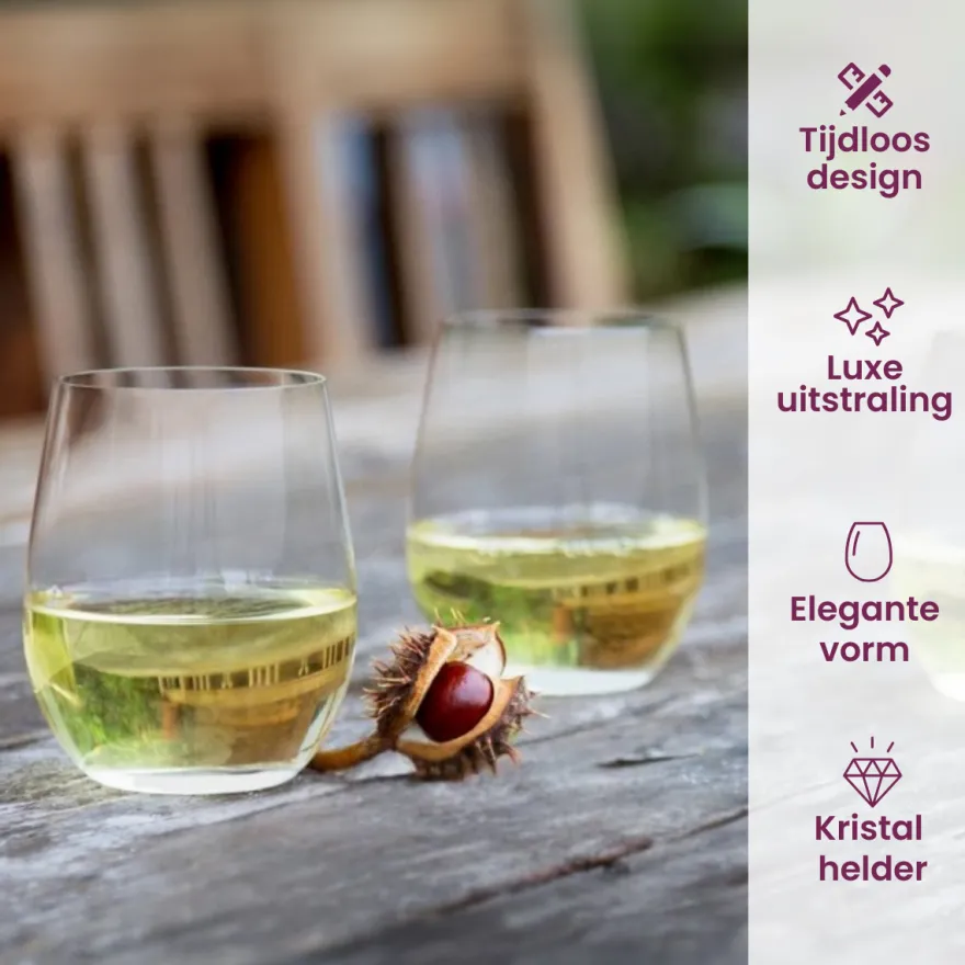 Riedel Witte Wijnglazen O Wine - Viognier / Chardonnay - 320 ml - 2 stuks