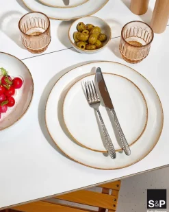 Salt & Pepper Dinerborden Artisan Wit ΓΈ 28 cm - 4 Stuks
