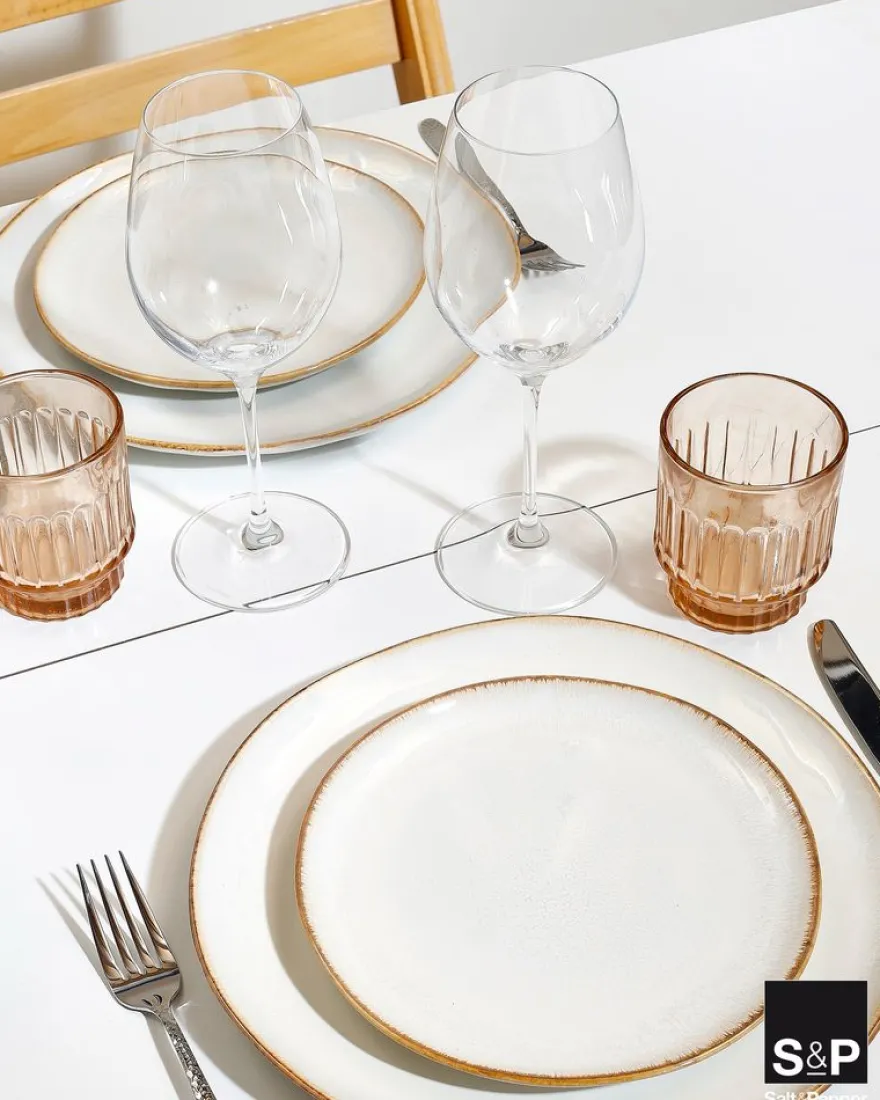 Salt & Pepper Dinerborden Artisan Wit ø 28 cm - 4 Stuks