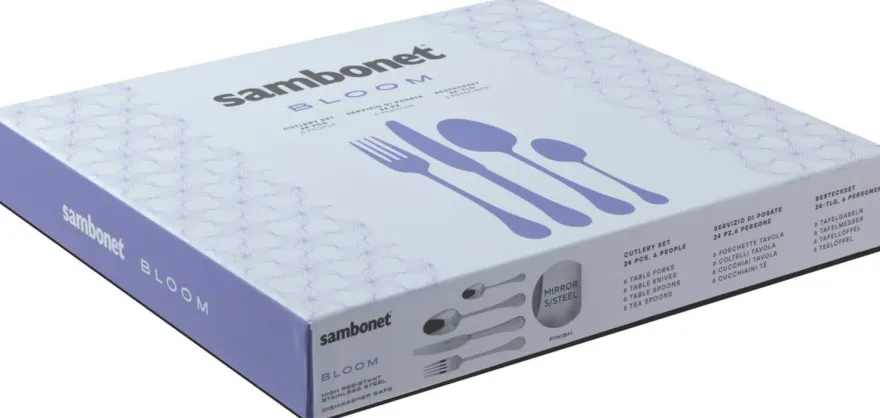 Sambonet Bestekset Bloom - RVS - Monoblock - 24 delig / 6 personen