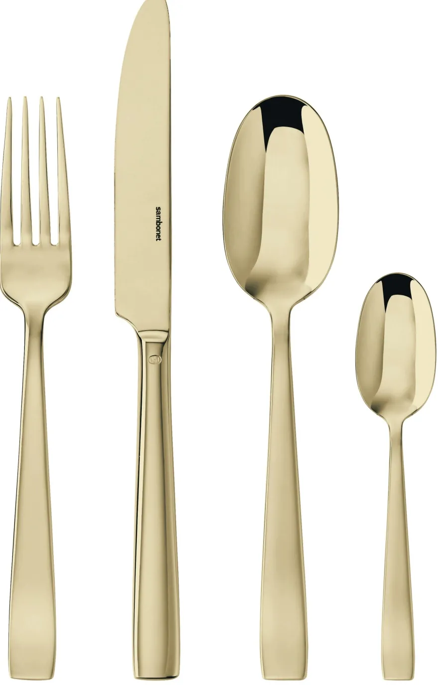 Sambonet Bestekset Flat - Champagne - 24 delig / 6 personen