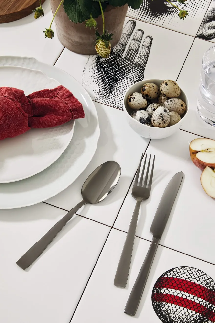 Sambonet Bestekset Flat - Zwart - 24 delig / 6 personen