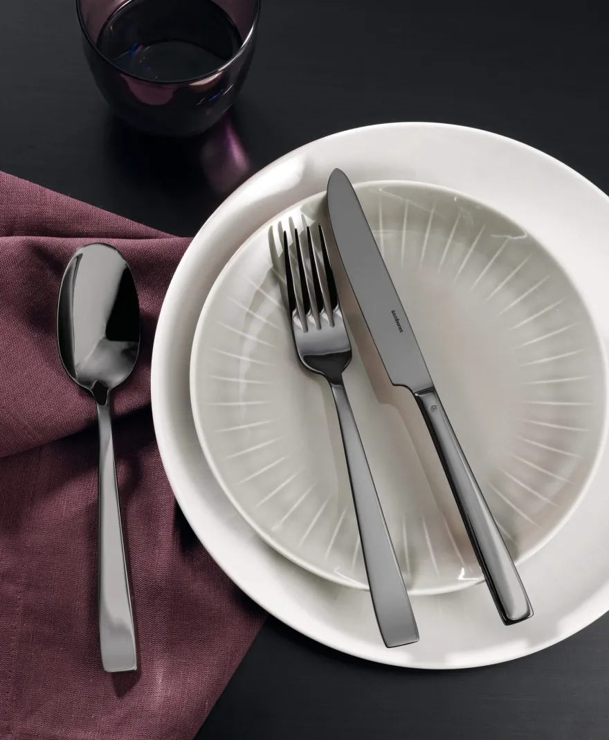 Sambonet Bestekset Flat - Zwart - 24 delig / 6 personen